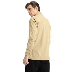 Camisa de pana de ajuste relajado para hombre Un esencial informal con la mezcla perfecta de comodidad y versatilidad - Product Image 3