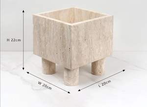 Fabricant OEM de jardinières en marbre de pierre naturelle pour l'entretien des plantes d'intérieur, améliorant la décoration avec une finition durable et élégante - Product Image 2