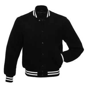 Autumn Winter Woolen Coat Custom Logo Baseball Loose Casual Letterman Baseball Jacket Varsity Jacket for Men Varsity Jacket - Product Image 4