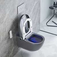 Nouveau Produit : Toilettes Intelligentes en Céramique Grise, Multifonctionnelles avec Commande Automatique à Distance