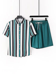 Ensemble de shorts d'été 2 pièces pour hommes à la mode High Street tenue de gymnastique à séchage rapide respirante T-shirt à manches courtes Joggers - Product Image 3