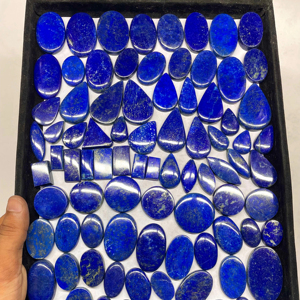 100% Natural Blue <b>Lapis</b> <b>Lazuli</b> Loose Cabochon Gemstones Handmade Polished for Women's Jewellery Making - Product Image 1