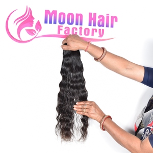Paquete de cabello humano natural alineado con cutícula 100%, venta al por mayor en fábrica, extensiones de cabello natural de proveedor indio a la venta por exportación - Product Image 6