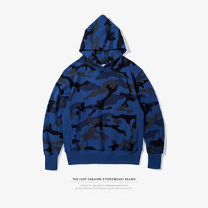 Sudaderas con capucha de camuflaje de lana de poliéster/algodón para hombres y mujeres Bolsillo de invierno Ropa deportiva personalizable de alta calidad - Product Image 4