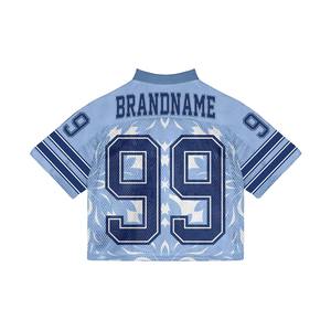 เสื้อเจอร์ซีย์ฟุตบอลแบบอเมริกันสำหรับผู้ชายเสื้อเจอร์ซีย์ตาข่ายพิมพ์ซับลิเมชันออกแบบได้ตามต้องการ - Product Image 1