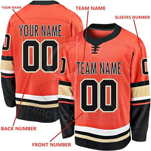 Maillot de hockey sur glace pour homme respirant et personnalisable de haute qualité, vêtements de sport, nom de l'équipe imprimé numériquement, 100% polyester - Product Image 3