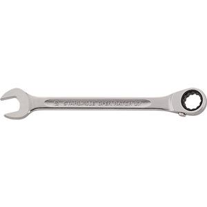 Llave de Trinquete de Boca Abierta de 17 mm, Ancho de 12 mm, Longitud de 173 mm, Reversible con 15 Anillos de Fijación de Stahlwille - Product Image 1