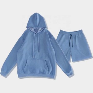 2024 <b>Top</b> Trending <b>Men's</b> Plus Size Breathable Cotton Hoodies Shorts Set OEM Custom Logo Design High Street Style Two-Piece Summer - Product Image 5