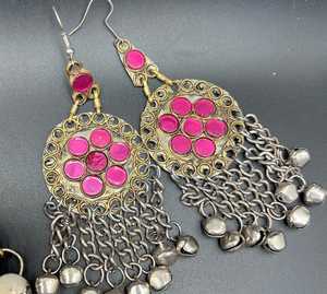 Low MOQ Latest Fashionable <b>Turquoise</b> Engagement Wedding Jewelry Sets 100% High Quality Silver Plated Alloy Necklace Earring Sets - Product Image 5