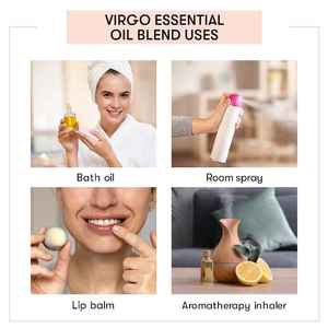 Mezcla de Aceites Esenciales 100% Puros con Signo Zodiacal Virgo para Aclarar y Reafirmar la Piel, con Frankincienso, Ylang-Ylang, Melaleuca y Geranio - Product Image 4