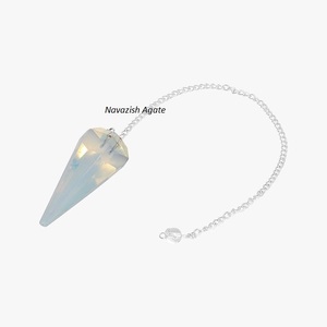 Venta al por mayor de piedras preciosas naturales Opalite Chakra curación péndulo radiestesia curación péndulo de radiestesia para la venta - Product Image 2