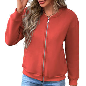 Chaqueta Bomber 2026, Resistente al Viento, Cálida, Ecológica, con Cierre, para Invierno, Transpirable, Mangas Largas, Corte Holgado, para Mujer - Product Image 4