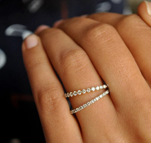 แหวนเพชรสำหรับงานแต่งงานที่เติบโตในห้องปฏิบัติการทองคำ10K แหวนเพชรสำหรับงานหมั้นและไอเดียของขวัญ - Product Image 2