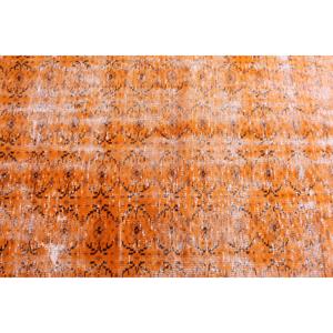 พรมตุรกี, พรมลายตกแต่งขนาด 3.2x6.4 ฟุต, พรมลายต้นไม้และพืชสีส้ม - Product Image 4