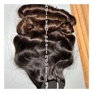 Vendeur de cheveux indiens ondulés rebondissants bruts 100% paquets de cheveux bruts non transformés paquets de cheveux humains naturels alignés sur les cuticules d'Inde - Product Image 1