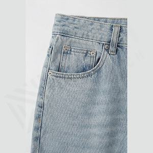 Best Quality <b>Men's</b> Denim <b>Jeans</b> Casual Loose Fit Oversize Mid <b>Waist</b> Straight Pants Winter Autumn Quick Dry Customized Color - Product Image 5