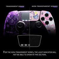Coque de manette PS5 MeWoow, style mignon, coque de manette personnalisée, autocollant d'eau, plaque frontale, couverture du pavé tactile