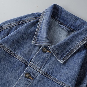 2025 primavera y otoño nueva moda Color sólido abrigo de mezclilla de gran tamaño para hombre Casual suelto cómodo chaqueta de alta calidad - Product Image 4