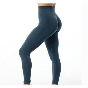 Leggings de yoga pour femmes à taille haute et à effet push-up, très élastiques, longueur cheville, respirants, en spandex/nylon, extensibles dans les quatre sens - Product Image 5