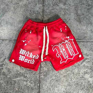 กางเกงขาสั้นสำหรับผู้ชายกางเกงขาสั้นผ้าฝ้ายฟอกลายซีดลำลองสำหรับผู้ชาย - Product Image 4