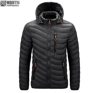 Chaquetas acolchadas para hombre Dwon, chaqueta acolchada alternativa con capucha desmontable, Parkas para hombre, a prueba de viento, transpirable, nueva chaqueta acolchada para hombre Oem Duck - Product Image 1