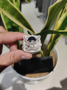 VVS Moissanite Diamond Skull <b>Ring</b> Iced Out <b>925</b> Sterling <b>Silver</b> Hip Hop Statement <b>Ring</b> Luxury Jewelry Unisex Fashion Gift - Product Image 1