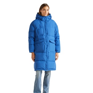 Chaqueta acolchada de mujer de longitud media con cremallera frontal y Abrigo acolchado de invierno grueso de diseño elegante para mujer - Product Image 1