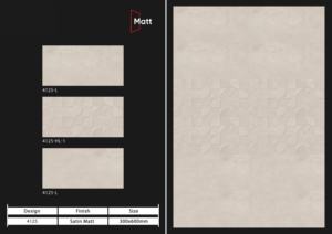 Elegantes azulejos de porcelana mate con acabado satinado de 30x60 cm, desarrollados para interiores de lujo, ofrecen una superficie antideslizante, impermeable y resistente a los arañazos. - Product Image 2