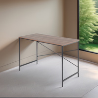 Table à manger pliante Well Home Tasman en bois de noyer noir 120x60x75cm