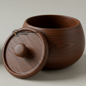 Tazón Clásico de Madera de Acacia Tallada, Fabricado en India, Hecho a Mano, Ecológico, Biodegradable, Apto para Lavavajillas, Decoración para Bodas y Festividades - Product Image 6