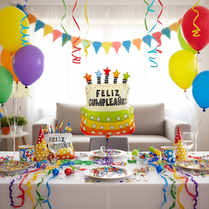 Globos de Fiesta con Diseño de Pastel de Cumpleaños, 46.5X64Cm, Bolsa de 12 Piezas - Product Image 3