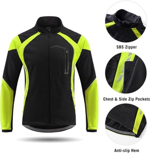 Vestes de cyclisme d'hiver pour hommes, ensemble de veste de vélo de montagne, pantalon coupe-vent, vêtements de vélo, ensemble d'équipement de moto par temps froid - Product Image 2