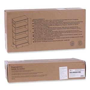 Alera ALESW653618BA Kit de estanterías de alambre de 5 niveles con ruedas y revestimientos para estantes de 36 pulgadas. X 18 Pulgadas X 72 Pulgadas Negro Antracita - Product Image 2