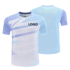 Camisetas de Tenis de Mesa Profesionales Azul Marino y Rosa para Hombre y Mujer, Camiseta Deportiva Personalizada de Secado Rápido para Bádminton, Voleibol y Running - Product Image 2