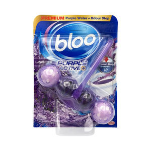 Bloc de jante de toilette actif Bloo Colour parfumé à la lavande 2x50g garde votre toilette fraîche et propre - Product Image 1