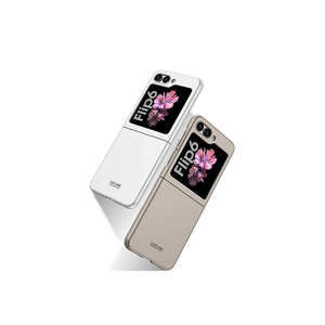 Étui rigide Samsung pour Galaxy Z Flip 6 - Coque PC argentée élégante avec support - Product Image 4