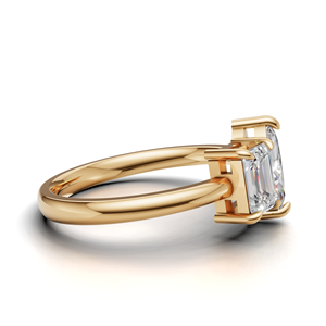 IGI Certified Lab Grown Diamond Toi Et Moi <b>Ring</b> 18K Yellow / White & Rose Gold Marquise & Emerald Shape Engagement <b>Ring</b> - Product Image 4