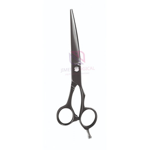 Tijeras de peluquero de salón profesional, reposapiés ajustable, hoja curva, tijeras de corte de pelo, estilo de precisión, acero inoxidable - Product Image 6