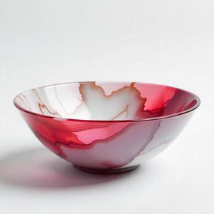 Bol en résine artisanale de qualité supérieure avec finition brillante et motifs de tourbillons artistiques, parfait pour les repas élégants et la décoration intérieure - Product Image 2