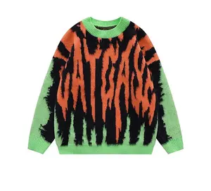 Sweat-shirt à capuche épais 100% coton 300g pour homme Pull à col rond uni avec logo personnalisé Sweatshirts en coton éponge - Product Image 3