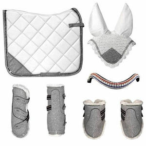 Ensemble de tapis de selle tout usage pour dressage personnalisé 2025, en coton écologique, polaire, bandages, compétition, sports équestres - Product Image 5