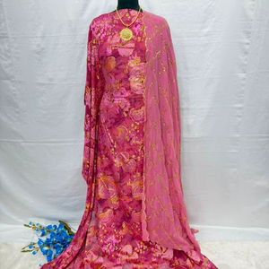 Ensemble Somali Dirac à succès, Maqbal Dirac imprimé, tissu en velours 100% polyester, jacquard, résistant au rétrécissement, poids moyen 300g/m - Product Image 1