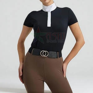 Chemise d'équitation pour femmes, boutons recouverts, couleur personnalisable, logo, imperméable, coupe-vent, spandex/polyester 2026 - Product Image 1