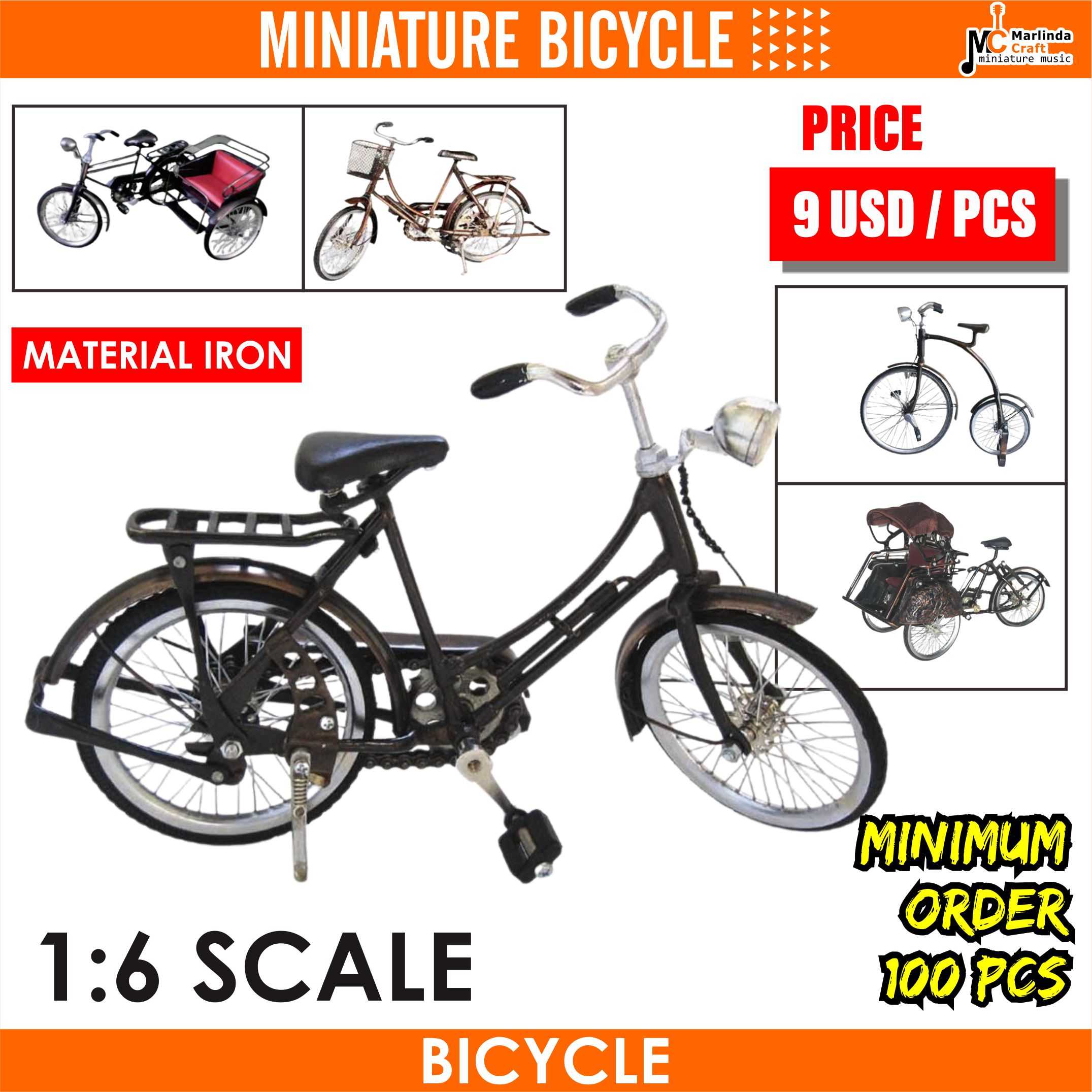 アンティーク 自転車　ミニチュア飾り物看板 クラシックミニチュア自転車メタルデコレーションモデル鉄製装飾バイク