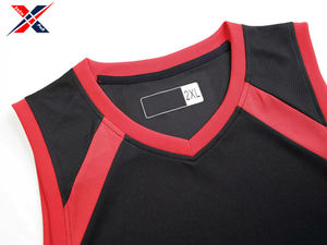 2025 uniforme de baloncesto negro rojo más vendido ropa deportiva cómoda logotipo personalizado nombre del equipo conjuntos impresos estilo transpirable - Product Image 3