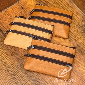 Nueva llegada de moda al por mayor de las mujeres de cuero genuino monedero Mini bolsa de cambio Cartera de lujo diseñador RFID monedero corto - Product Image 1