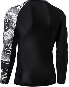 Superventas personalizado de una manga sublimación impresa Rash Guard protección UV tela de secado rápido Unisex tamaño Rash Guards en venta - Product Image 4