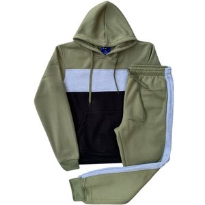 Sweat à capuche et pantalon de couleur unie pour hommes ensemble deux pièces décontracté automne hiver survêtement de sport à la mode taille S-3XL - Product Image 3