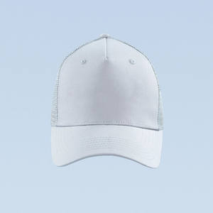 Casquette de camionneur blanche personnalisée haut de gamme avec logo, réglable par boucle arrière, panneau en maille ton sur ton, casquette de baseball sportive unisexe - Product Image 1