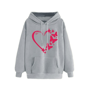 Venta al por mayor de invierno, sudaderas con capucha para mujer, sudaderas con capucha personalizadas para mujer, sudaderas con logotipo de transferencia caliente, sudaderas de cuello redondo de gran tamaño, algodón - Product Image 5